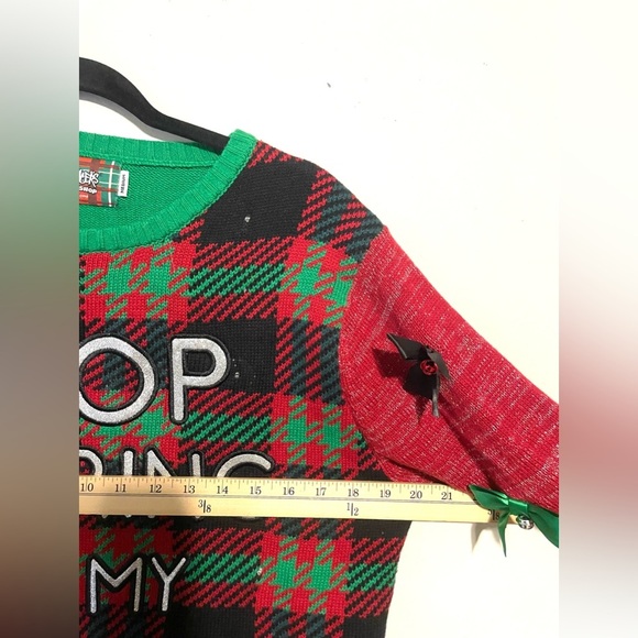 Men’s Spencer's Workshop" Christmas holiday ugly sweater size Medium festive - Picture 7 of 8